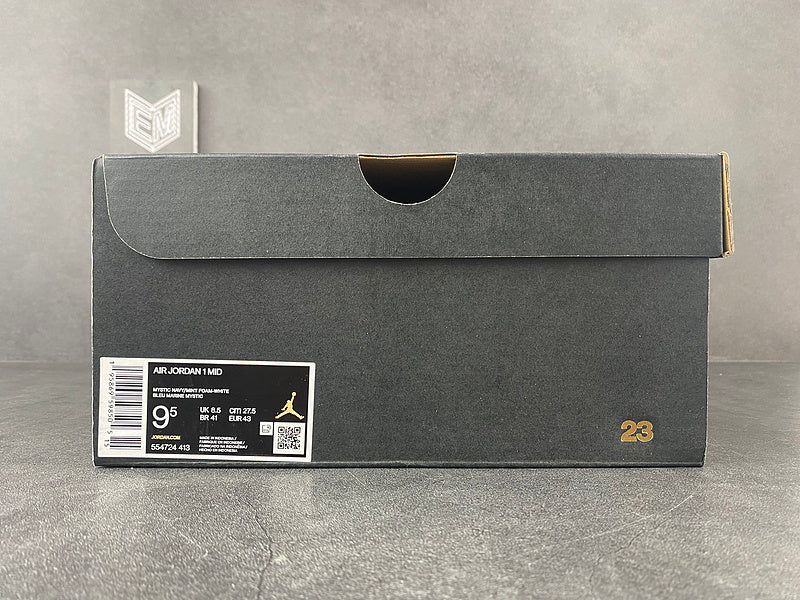 Jordan 1 Mid Mystic Navy Mint Foam - DRIP DOS ARTISTAS 