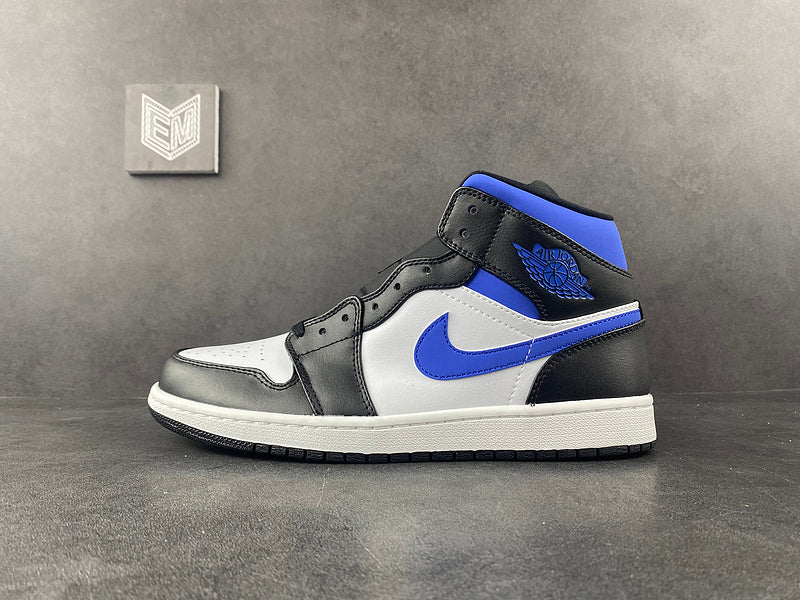Jordan 1 Mid White Black Racer Blue - DRIP DOS ARTISTAS 