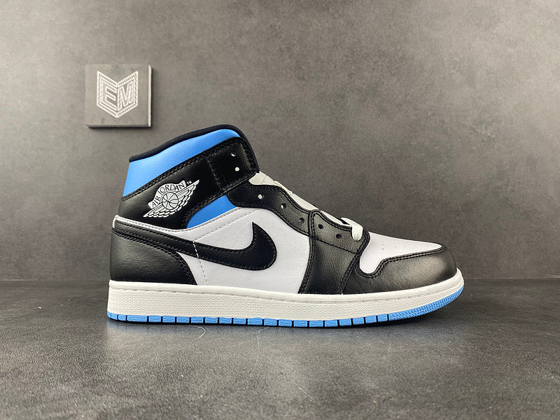 Jordan 1 Mid University Black White - DRIP DOS ARTISTAS 