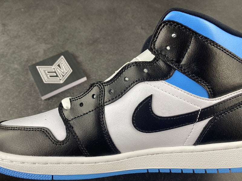 Jordan 1 Mid University Black White - DRIP DOS ARTISTAS 