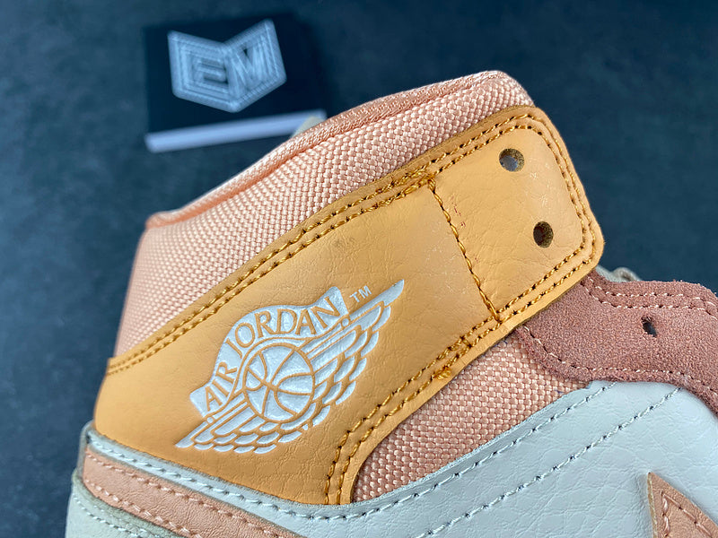 Air Jordan 1 Mid Apricot Orange - DRIP DOS ARTISTAS 