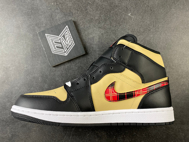 Air Jordan 1 Mid Tartan Swoosh - DRIP DOS ARTISTAS 