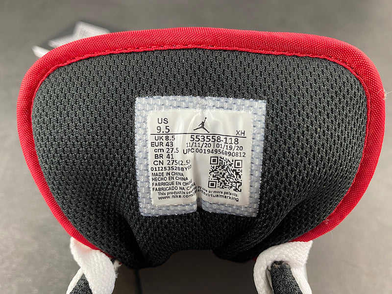 Jordan 1 Low White University Red Black - DRIP DOS ARTISTAS 