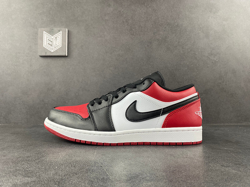 Jordan 1 Low Bred Toe - DRIP DOS ARTISTAS 