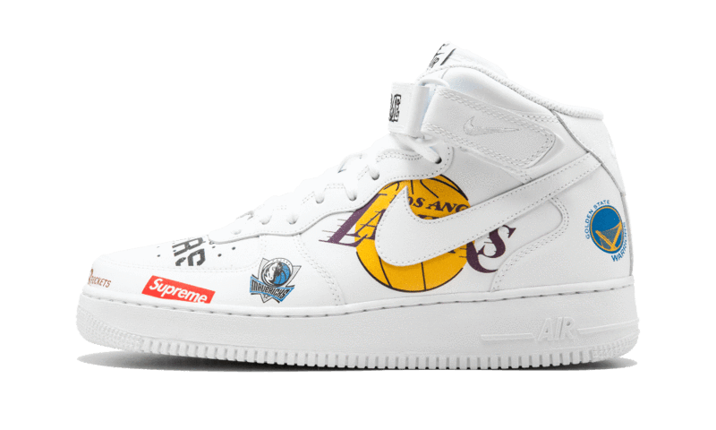 Nike Air Force 1 Mid Supreme NBA White - DRIP DOS ARTISTAS 